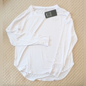 Fabletics Dry-Flex White Long Sleeve Tunic, NWT